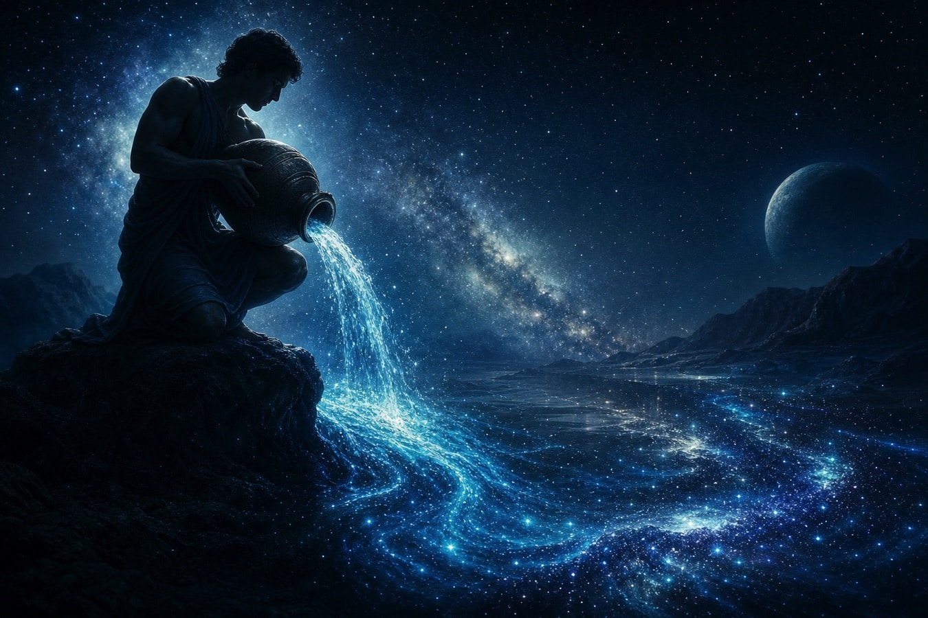 Symbolic depiction of the Aquarius sign